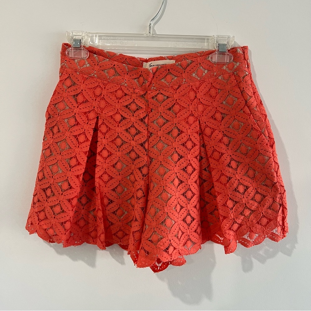 Vince Camuto Orange Eyelet shorts